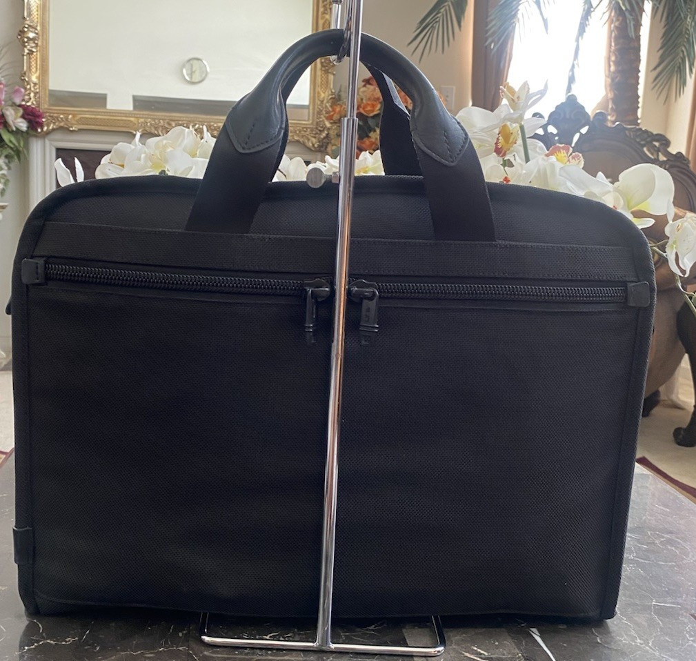 TUMI Organizer Black Ballistic Nylon Business Laptop Briefcase 26114DH EUC! $650