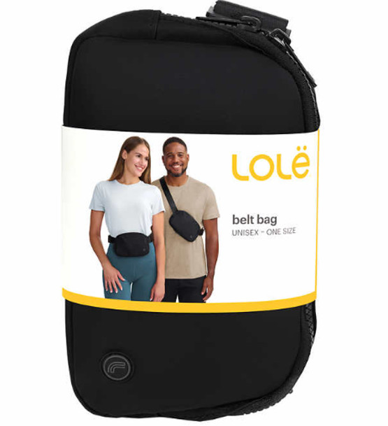 NEW Lole Unisex Belt Bag Adjustable Strap Two Way Zipper Black