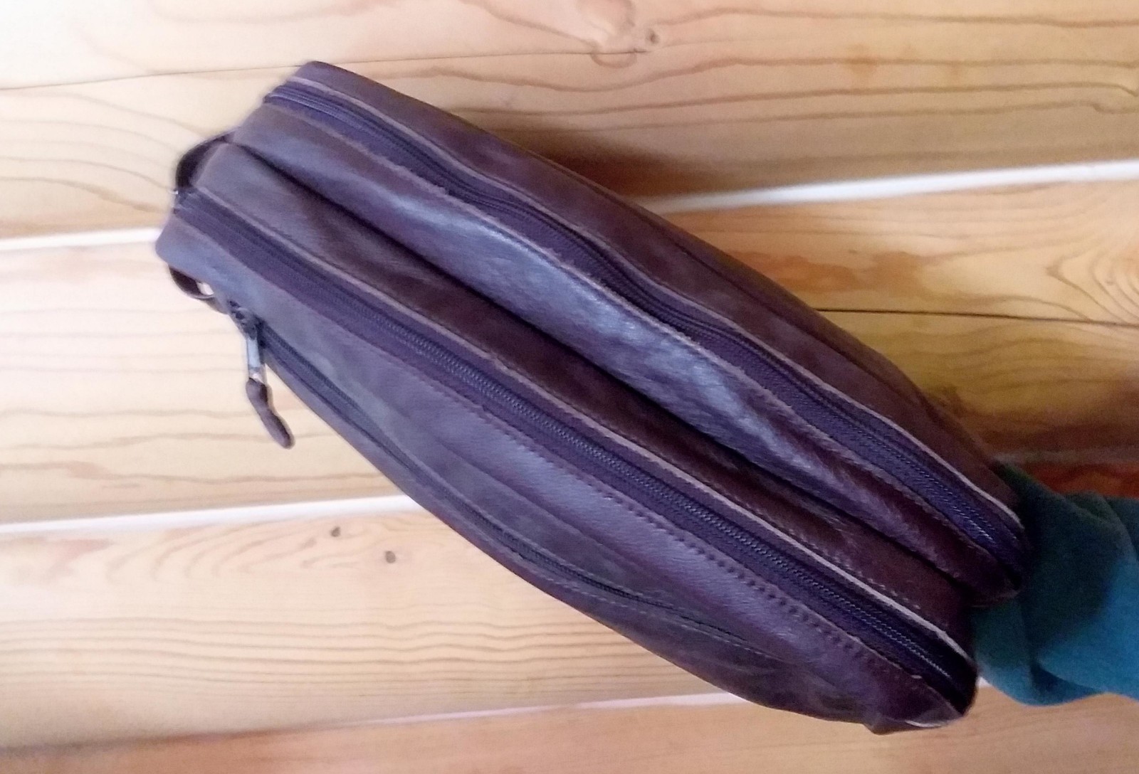 Mens Brown Soft Leather Travel Kit
