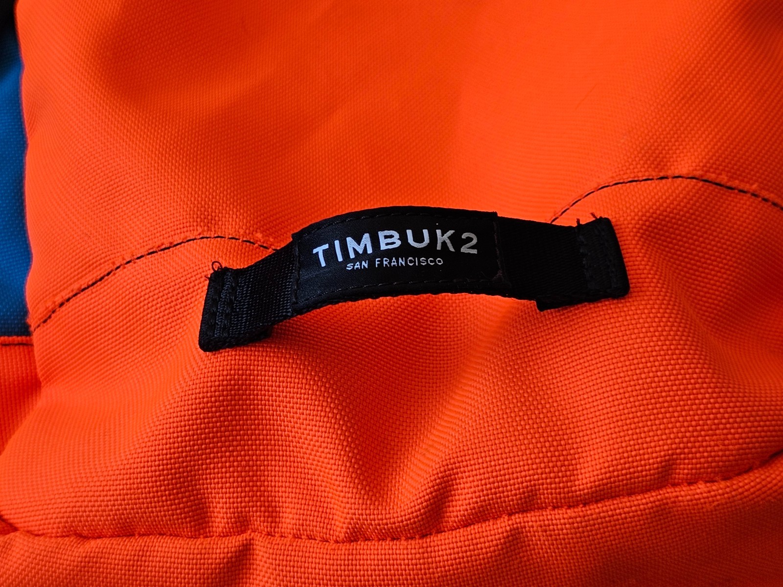 Timbuk2 Tuck Pack Backpack Rolltop Laptop Bag Urban Commuter Orange Blue USA