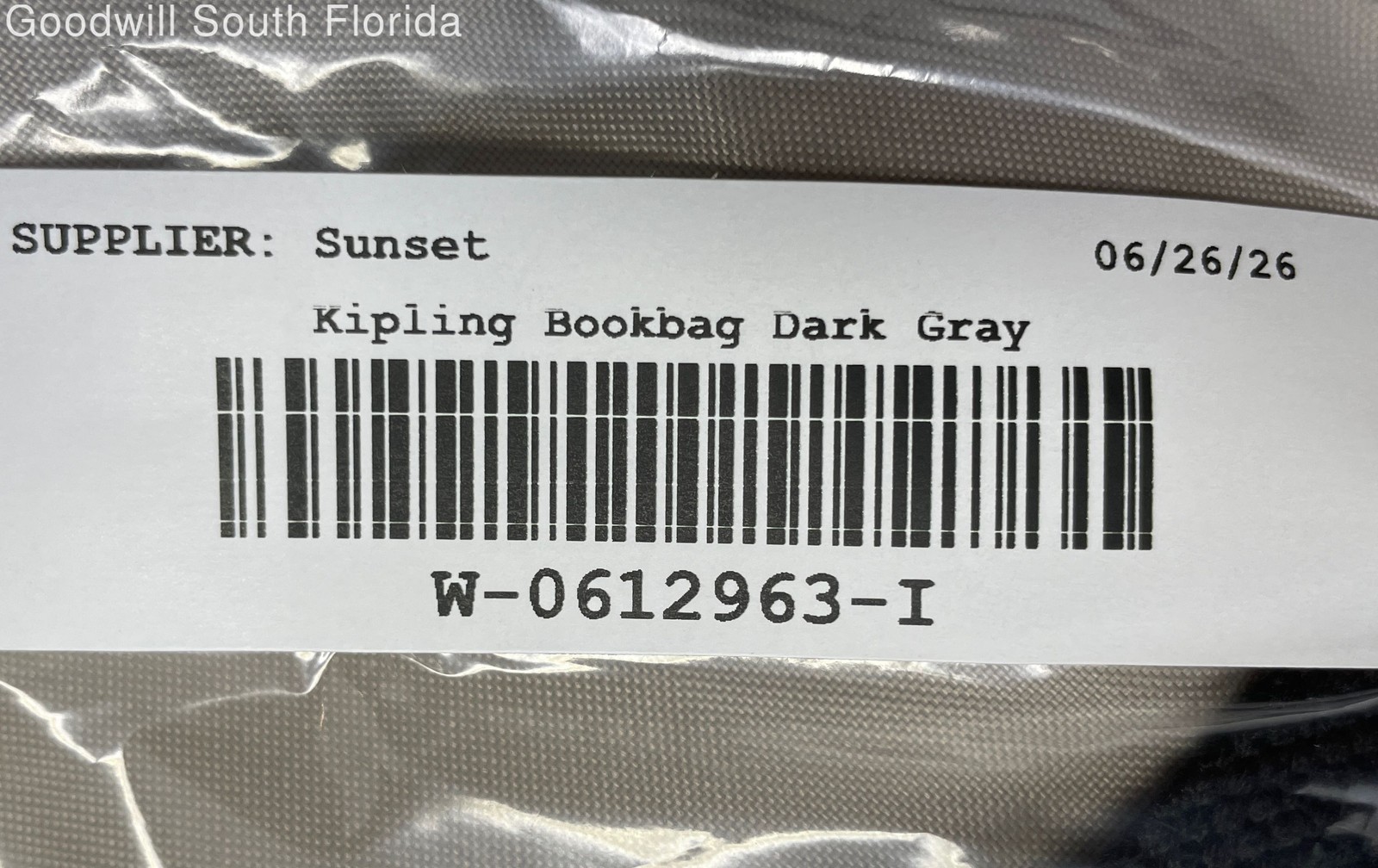 Kipling Mens Dark Gray Charm Adjustable Strap Shoulder Backpack