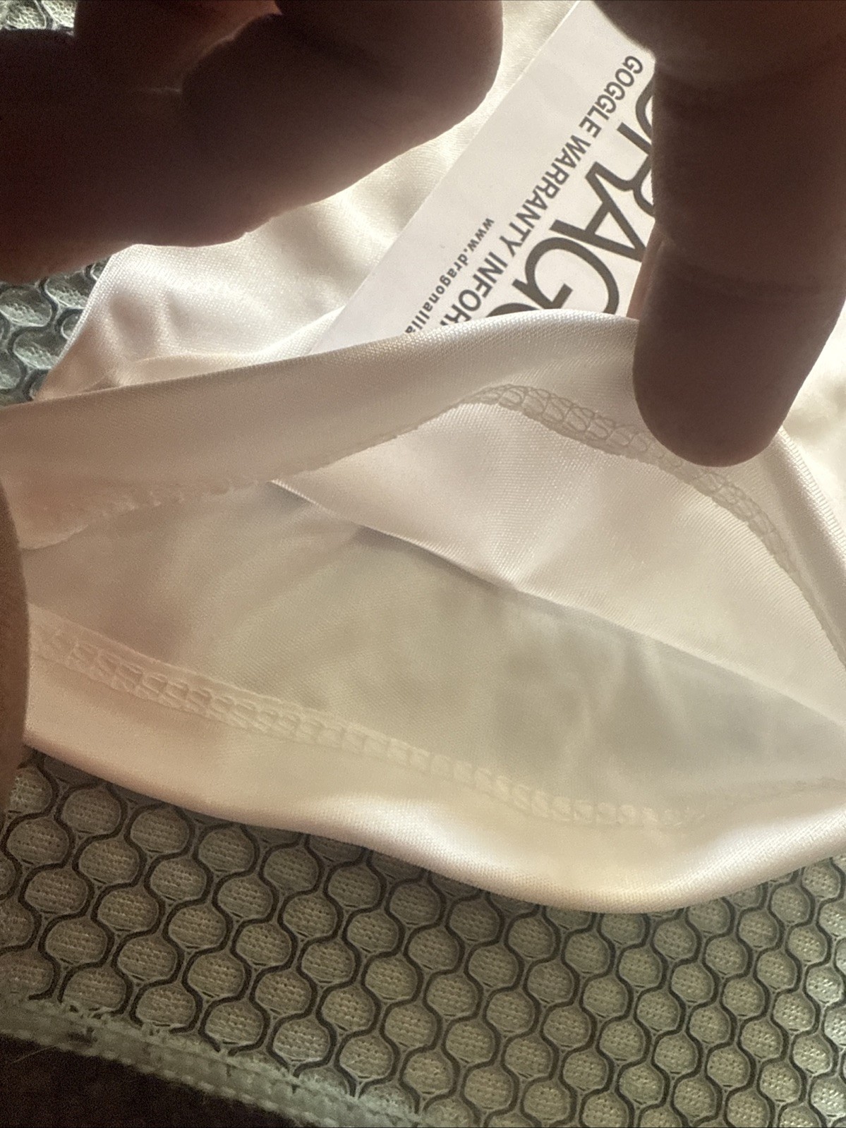 Dragon Microfiber Pouch Goggle Wipe Lens Cloth Oem Original Cinch Bag WHITE
