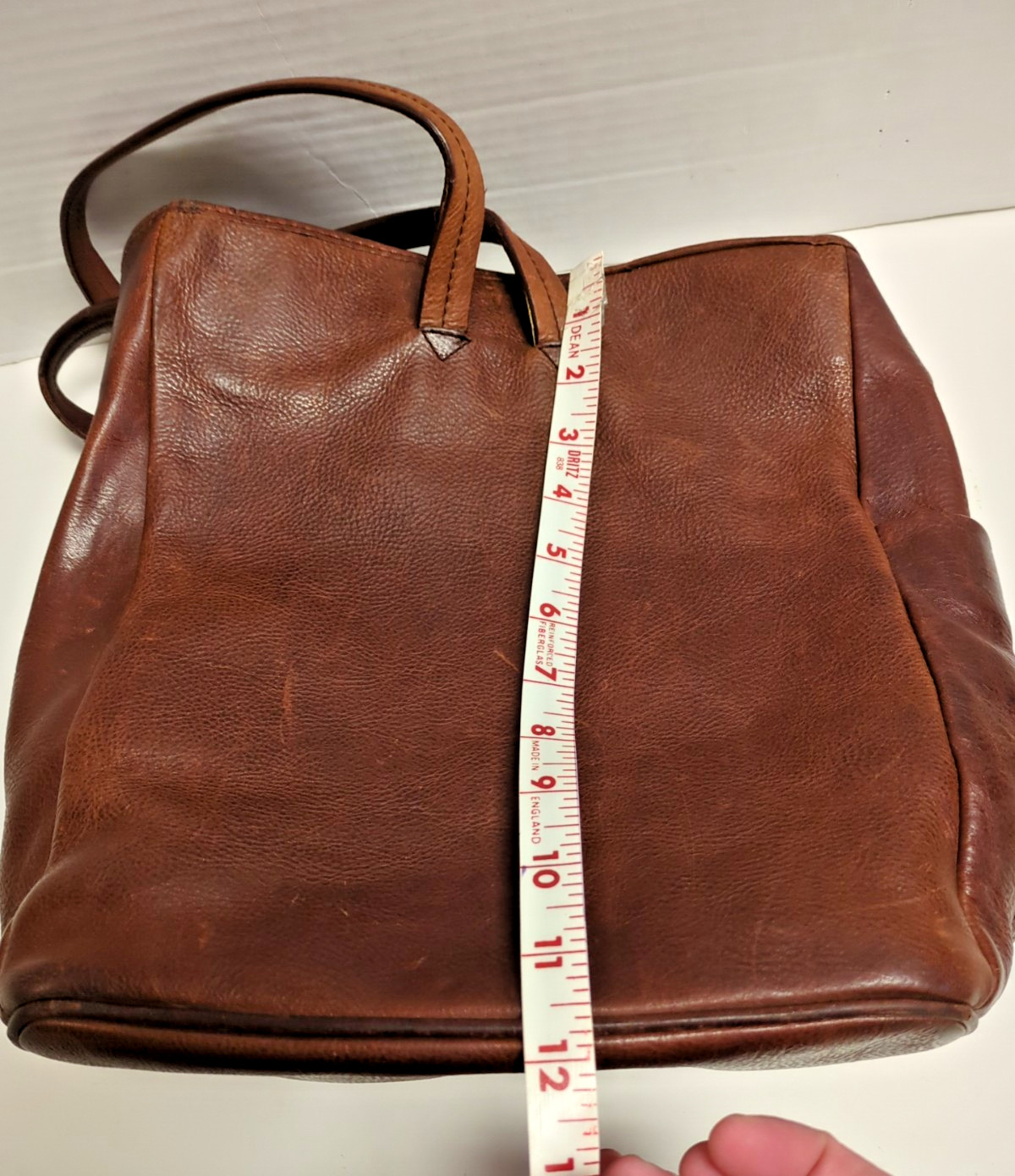 Ellington Portland Oregon Small Brown Leather Backpack Key Clip & Inner Pocket