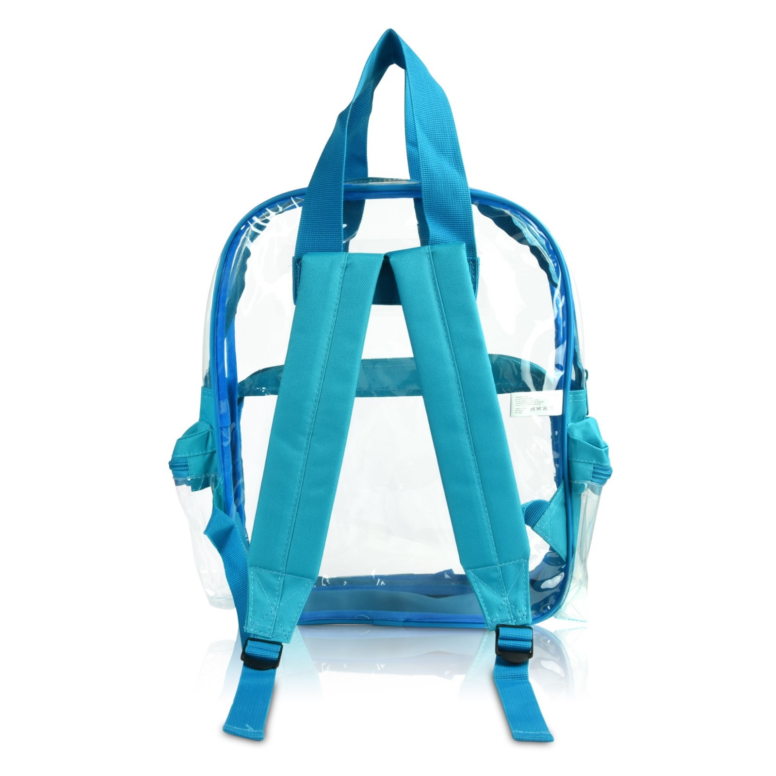 DALIX Clear Backpack Transparent School Bag in Teal Small Size For Kids