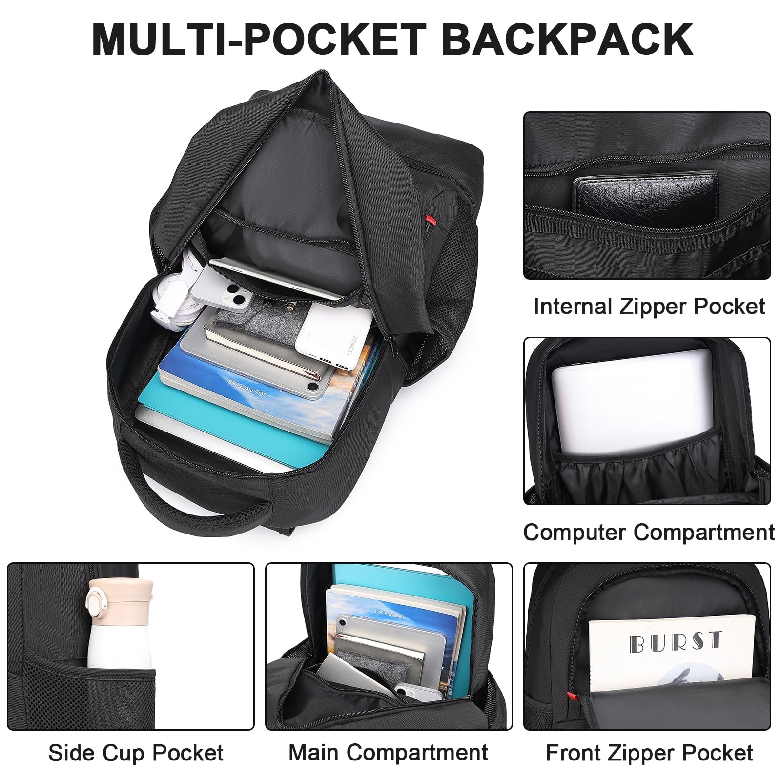 Gym Backpack for Men, Waterproof Sports Backpacks With Shoe Compartment Light…