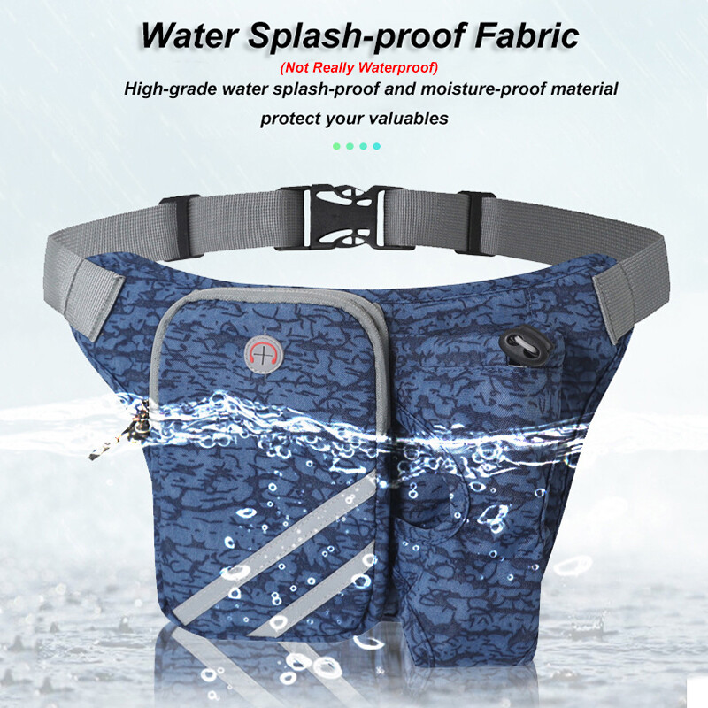Men Women Climbing Waist Bag with Water Bottle Holder Fanny Pack Pouch Bum Bags