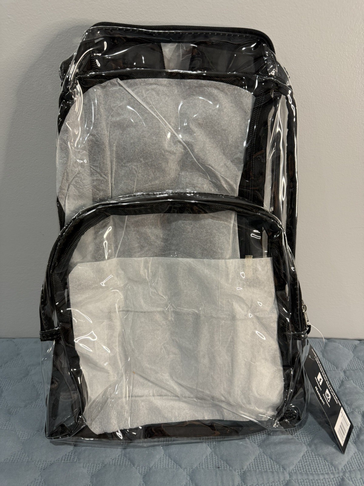 Eastsport Clear PVC Backpack with Front Pocket – Security/School/Events