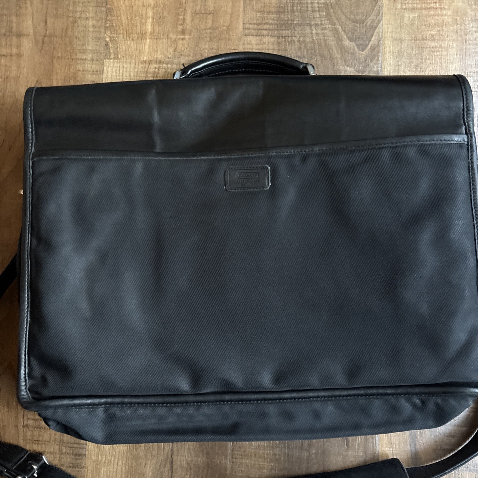 COACH Vintage Men’s Classic Leather & Nylon Briefcase/ Messenger Bag #5113