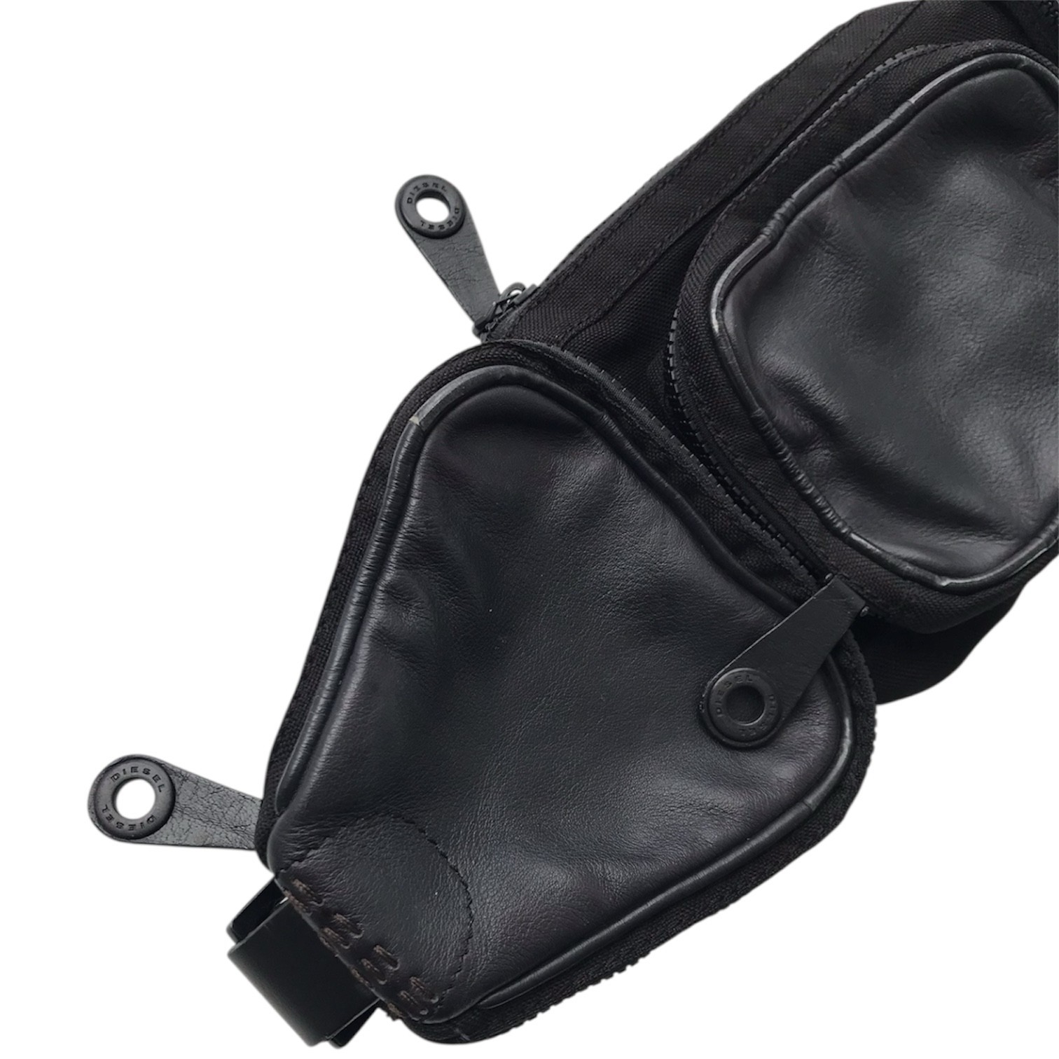 DIESEL Vintage Hip Crossbody Cargo Bag Leather Military Gorpcore Techwear Y2K