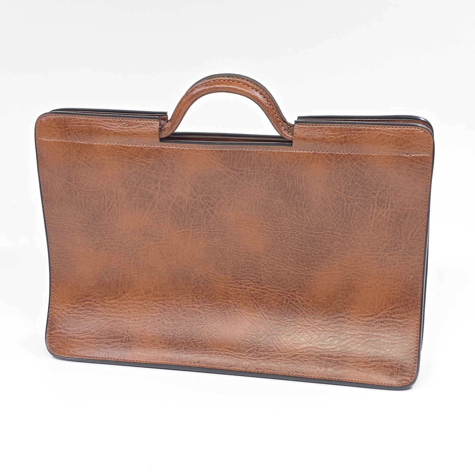 Excellent PEGASUS Leather Portfolio Briefcase Vintage Cognac Attaché Made in USA
