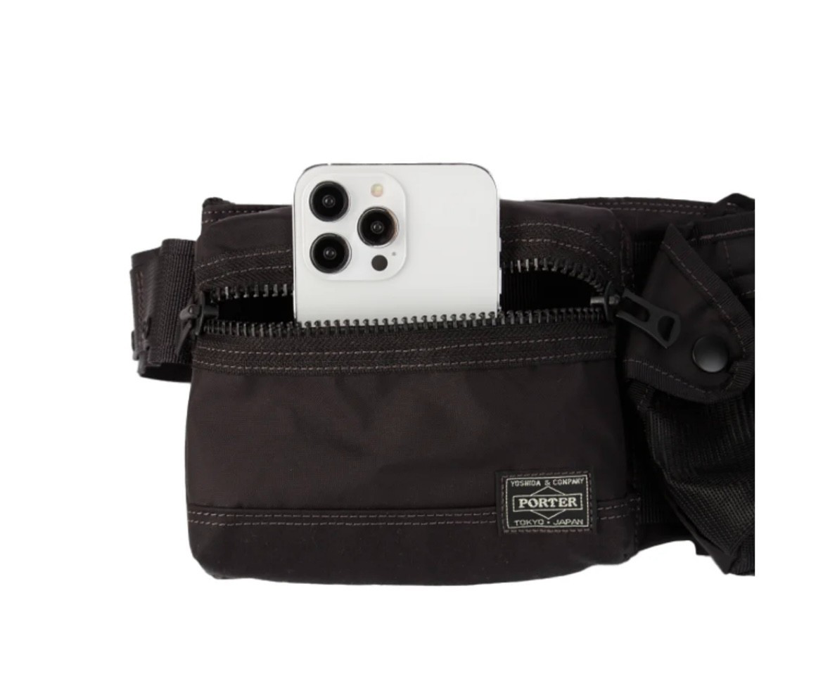 PORTER ALL Waist Bag with Pouches 502-05961 Black Crossbody Hip Bag Yoshida JP