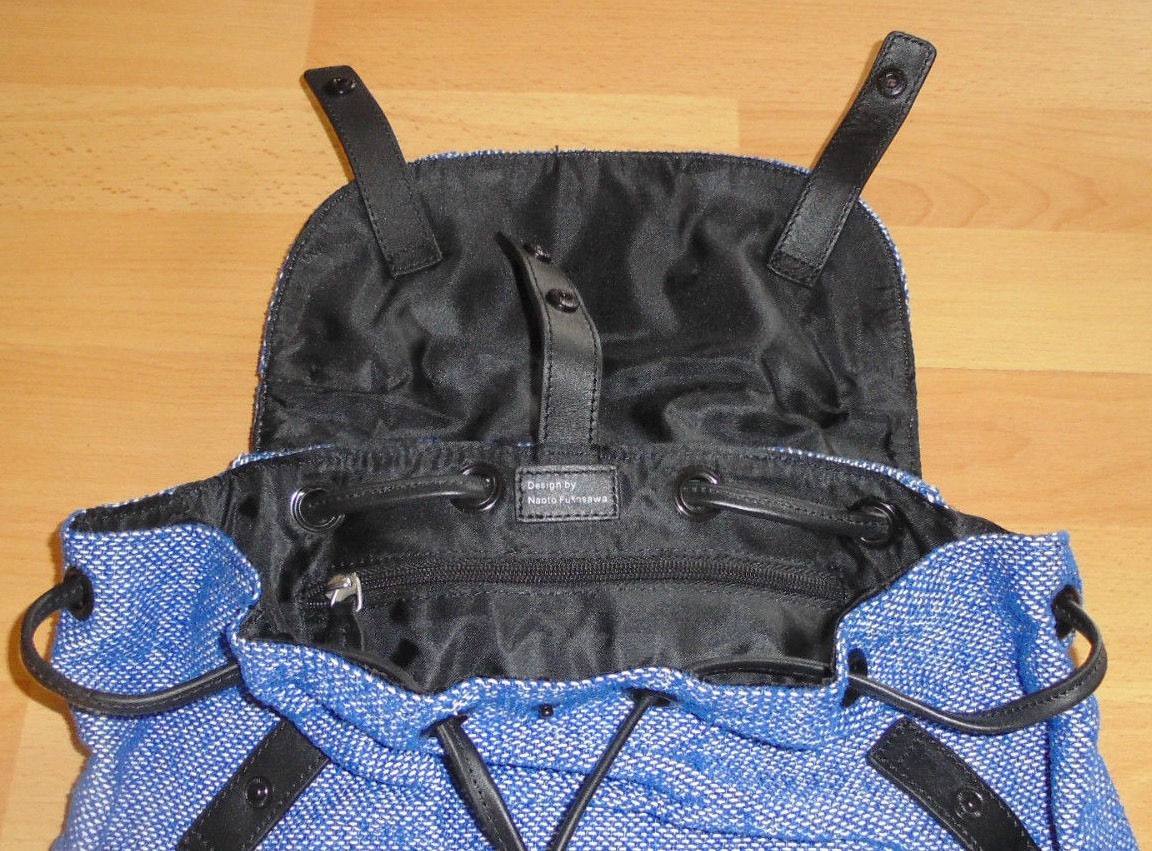 Nava – N-Wool Backpack – Color Blue 34 x 26 x 15 cm.100% Wool Italy