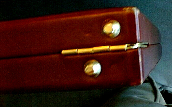 Executive Hard LEATHER Briefcase Burgundy / Wine Made in Spain EXCELLENT Unisex