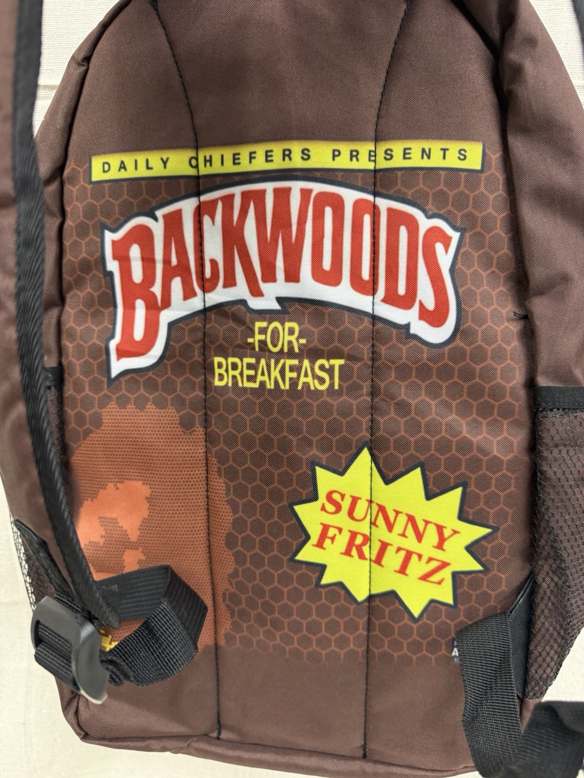 Backwoods For Breakfast Print Backpack, Adjustable Straps LIMITED EDITION