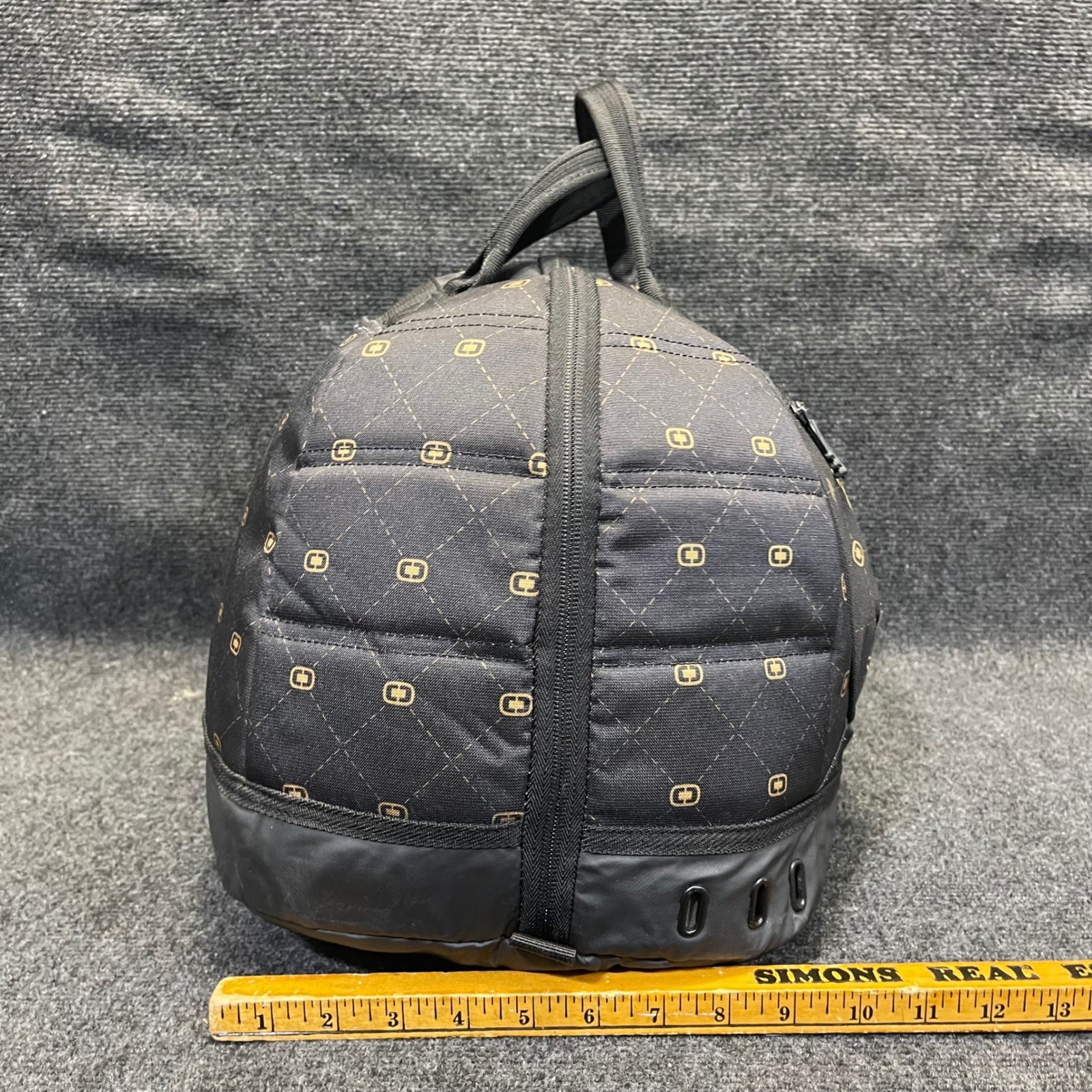 OGIO Head Case Black/Gold Motorcycle Helmet Quilted Padded Storage Travel Bag