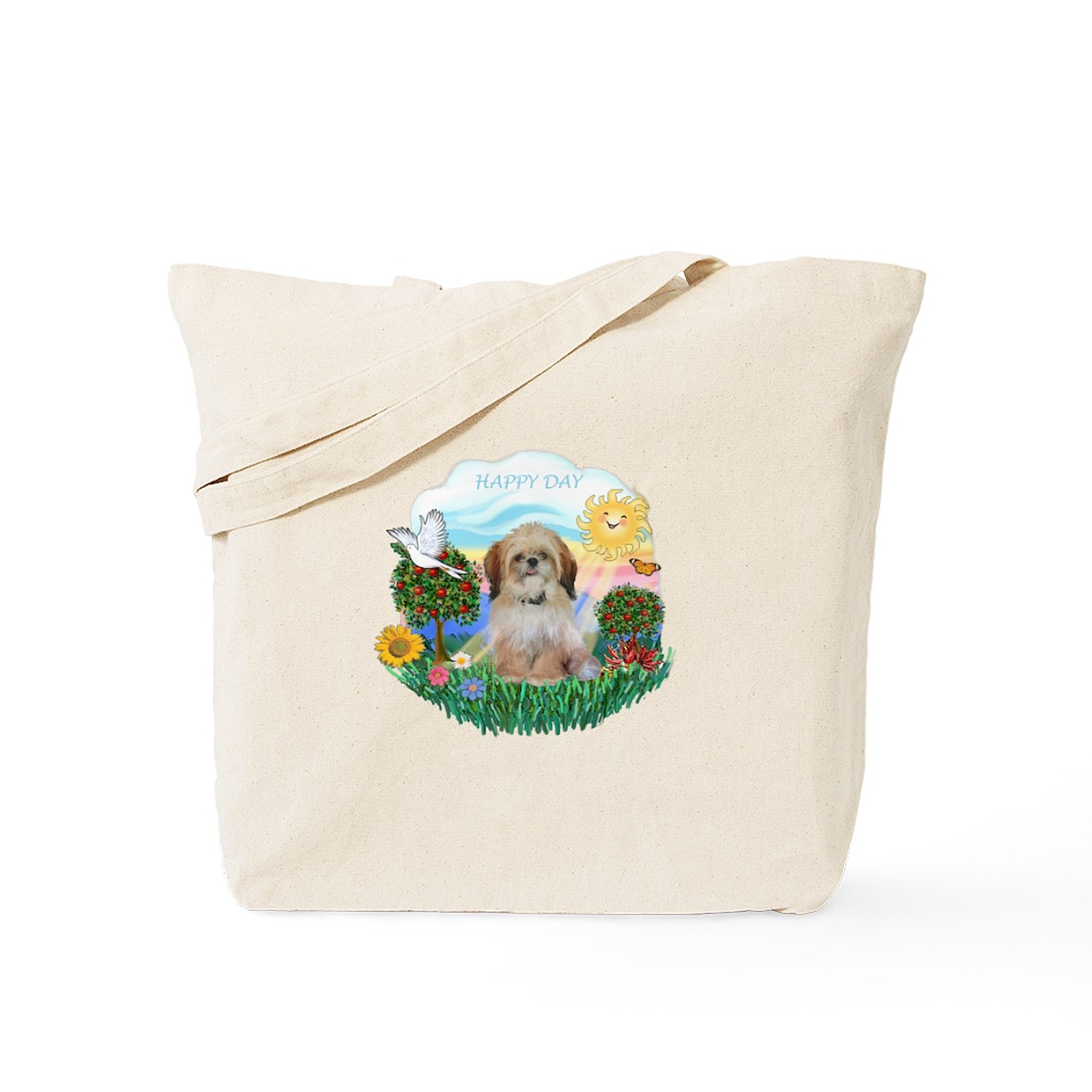 CafePress Happy Day Shih Tzu (P) Tote Bag (454438612)