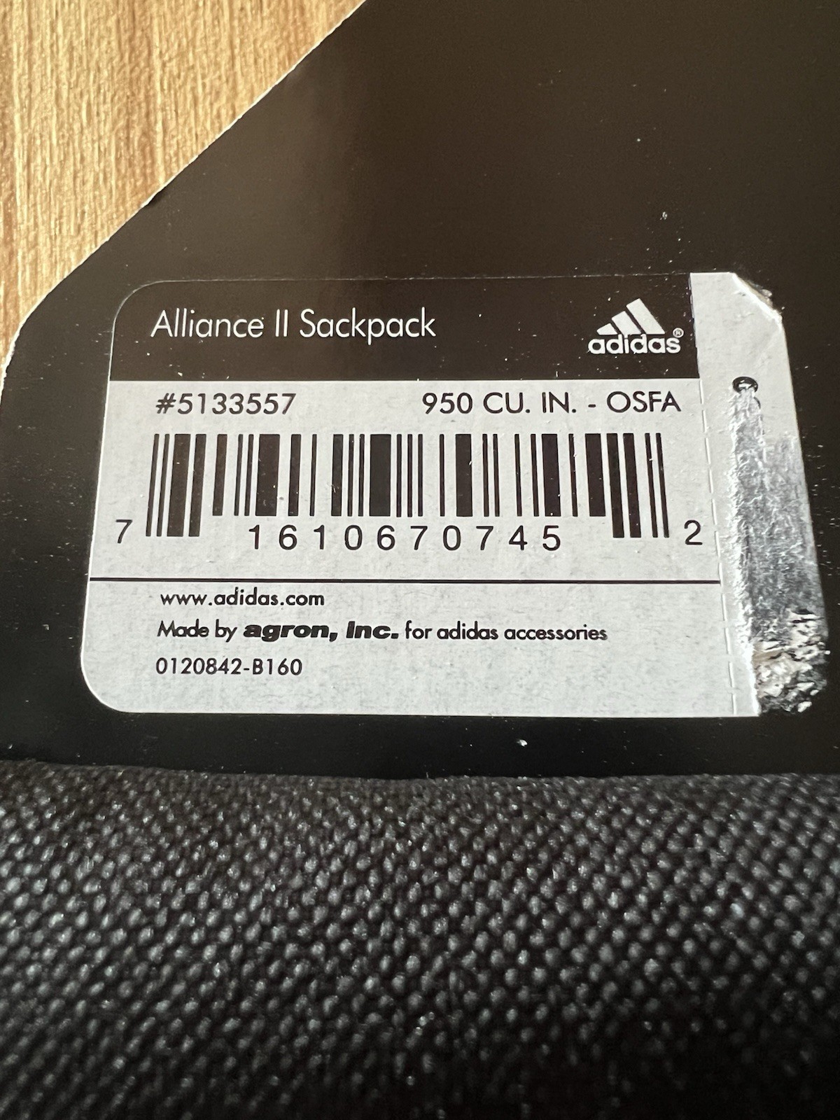 Adidas alliance ii sackpack Black, Gray & Blue
