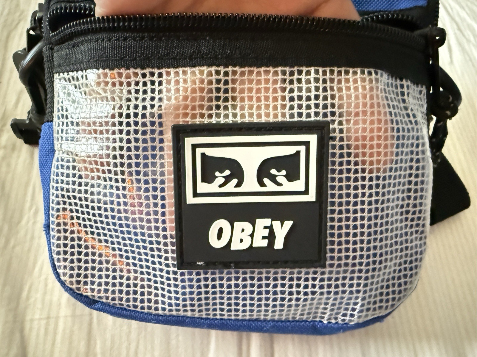 obey conditions crossbody travel bag small blue size osfa