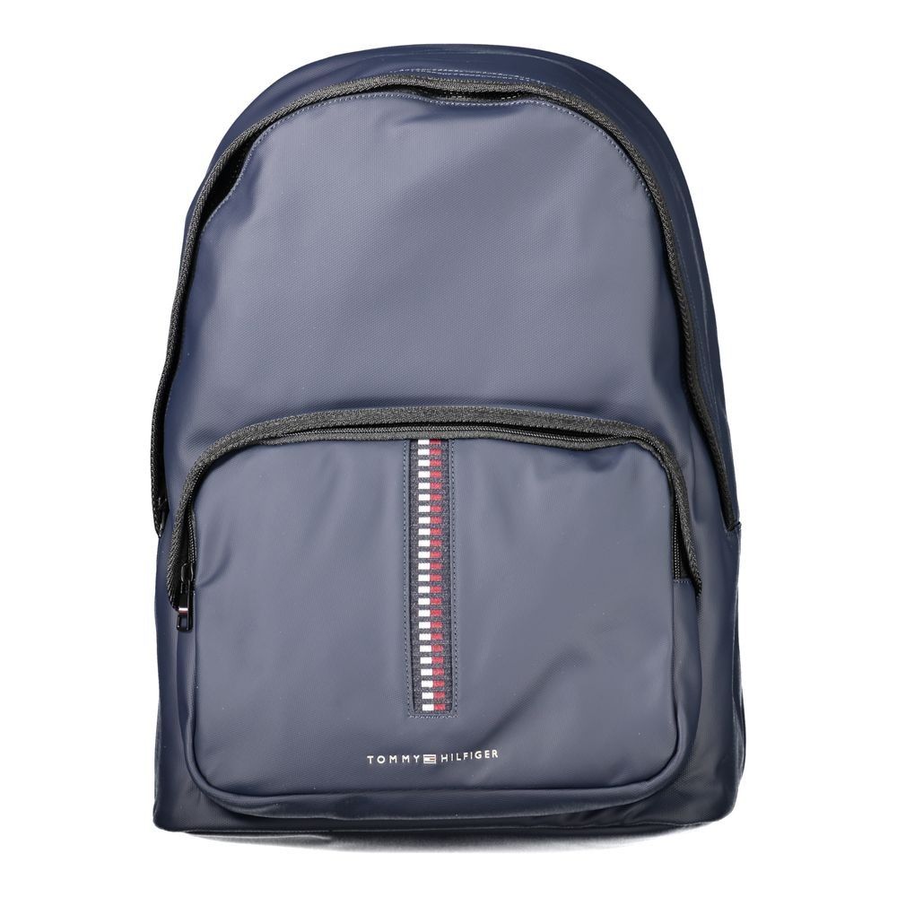 Tommy Hilfiger Blue Polyurethane Men’s Backpack 100% Authentic – TO-33666