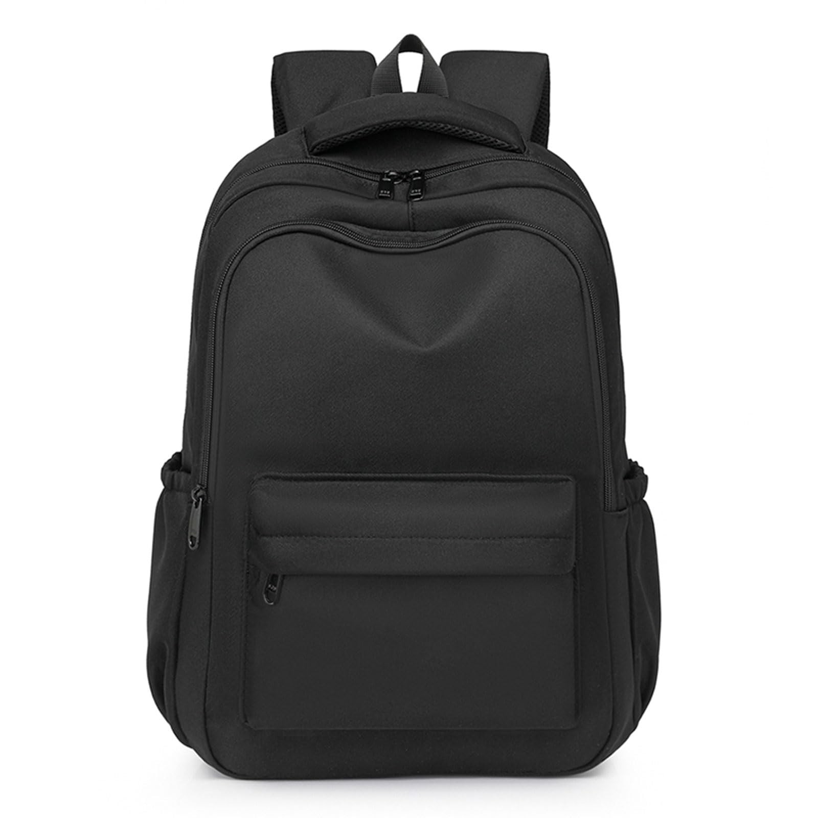 Black Cute College Aesthetic Backpack Teen Girls Students Laptop Travel Bag
