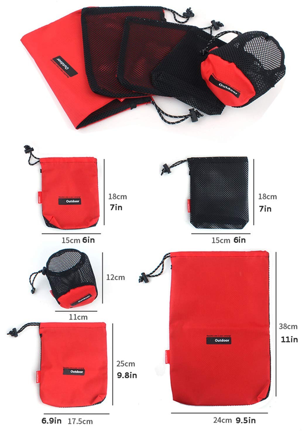 Drawstring Bags/Pouch/Ditty/Mesh-Stuff-Sack for Camping/Travel Cord/Bag – Sto…