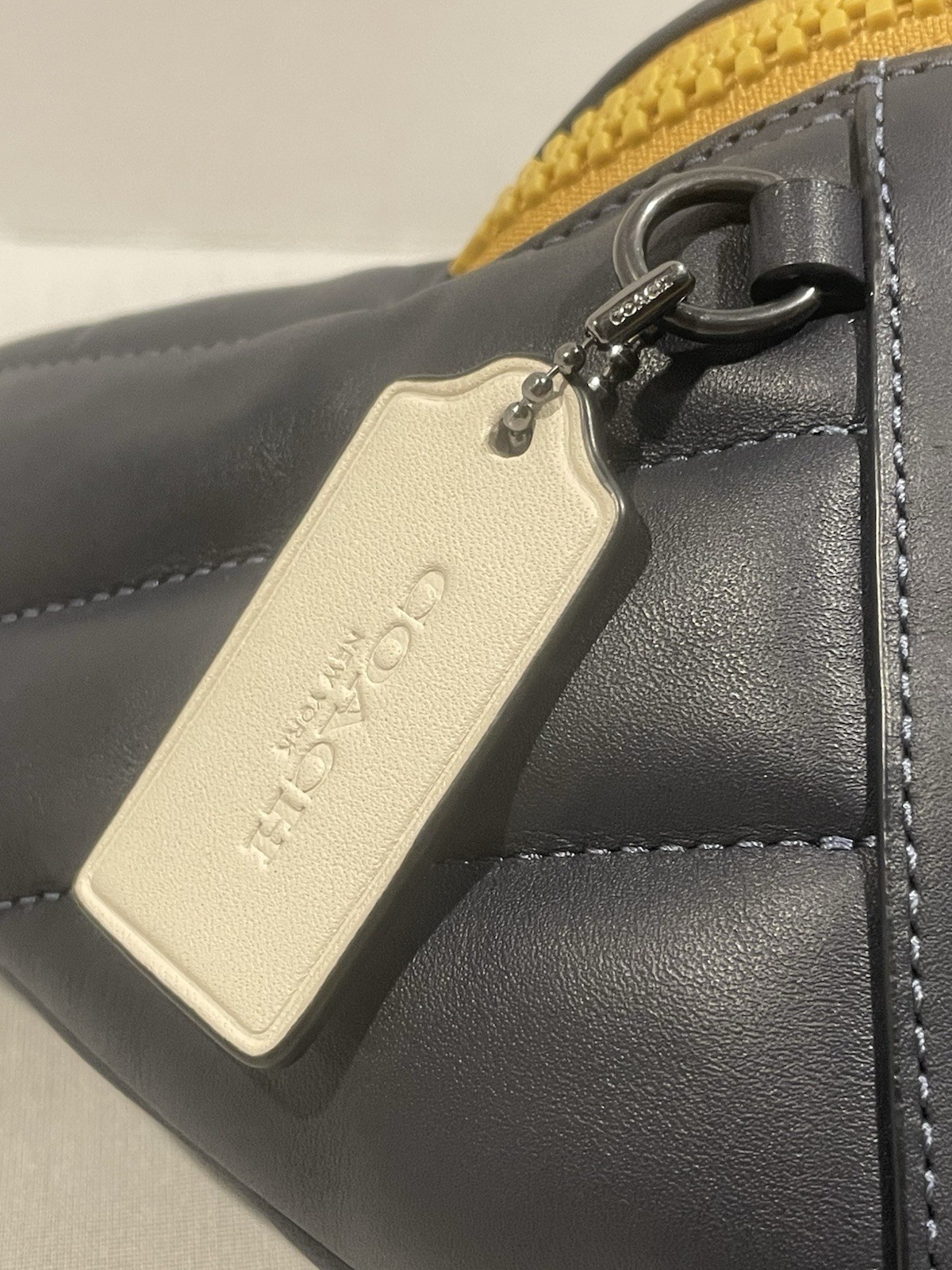 New COACH Track Belt Bag With Quilting And Coach Stamp Leather