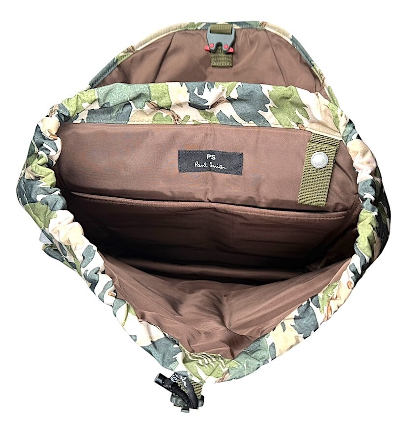 PS Paul Smith Canvas Backpack Khaki Green Abstract Camouflage print New $398