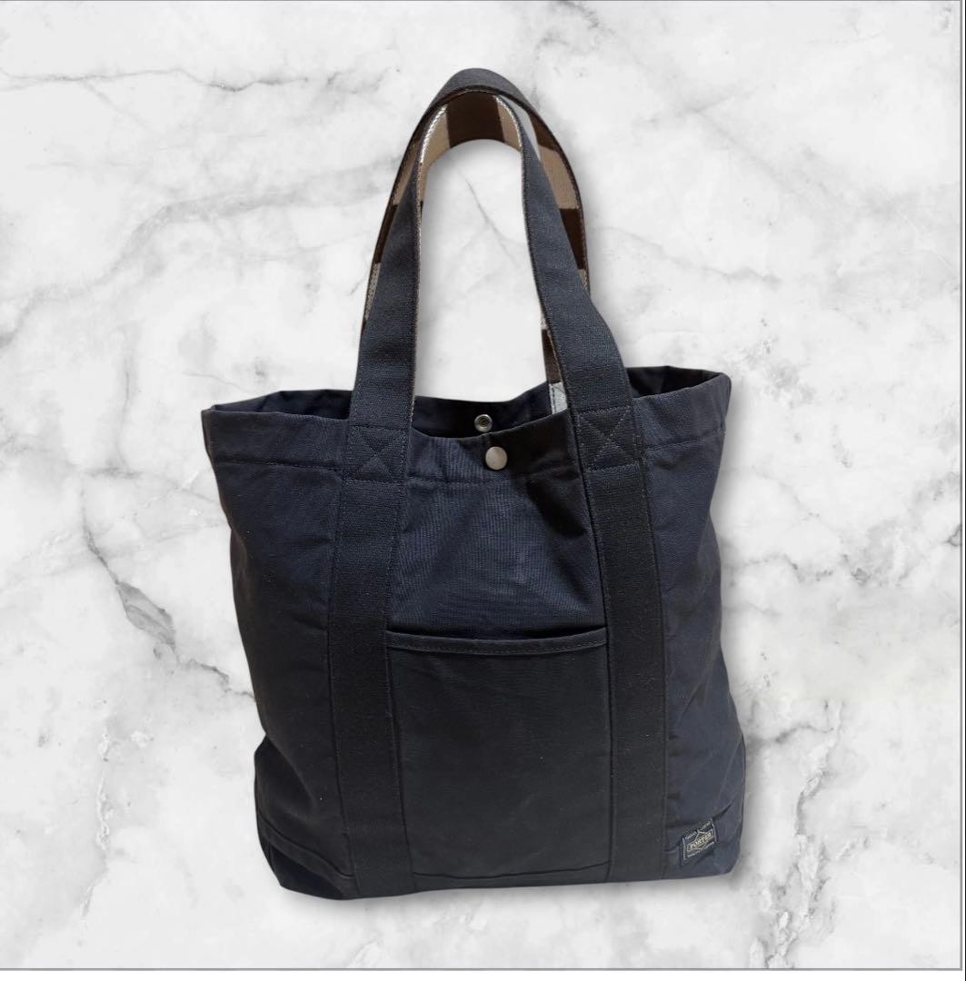 Authentic PORTER PORTER PAINT Canvas Tote Bag Black 46cm x 34cm x 15cm Discontin