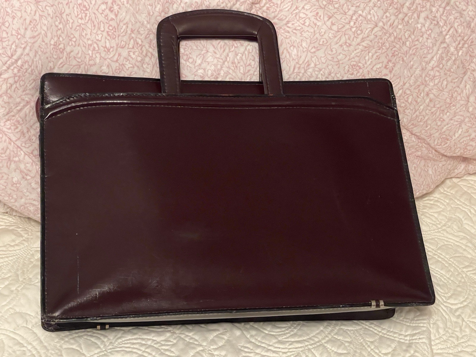 Men’s Mahogany Heritage Brief/Document Case Top Handle with BKK zipper closure