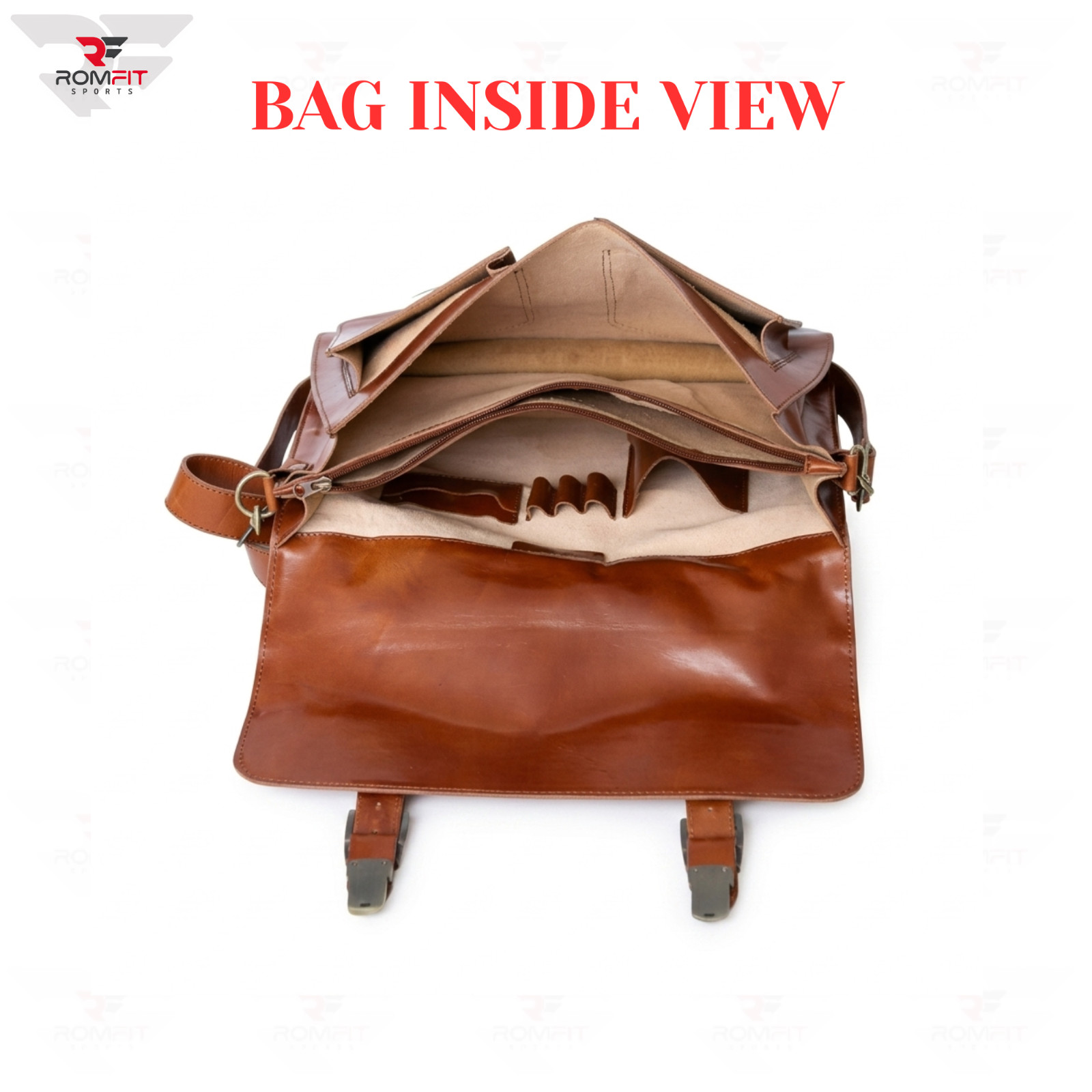 Leather Briefcase for Men – 15.6” Laptop Crossbody Messenger Bag, Business Work