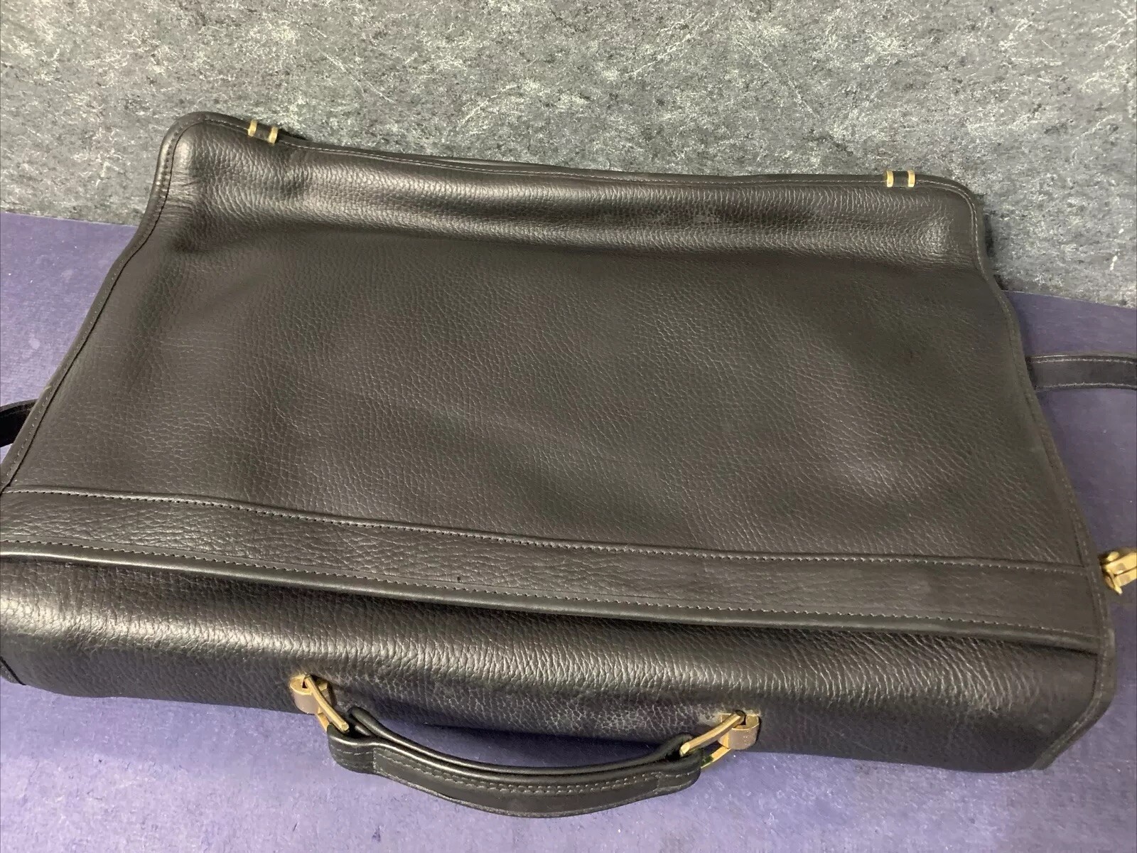 Mitchell USA Black Leather Luxury Messenger Bag And Wallet-2004 -Signed By Jerry