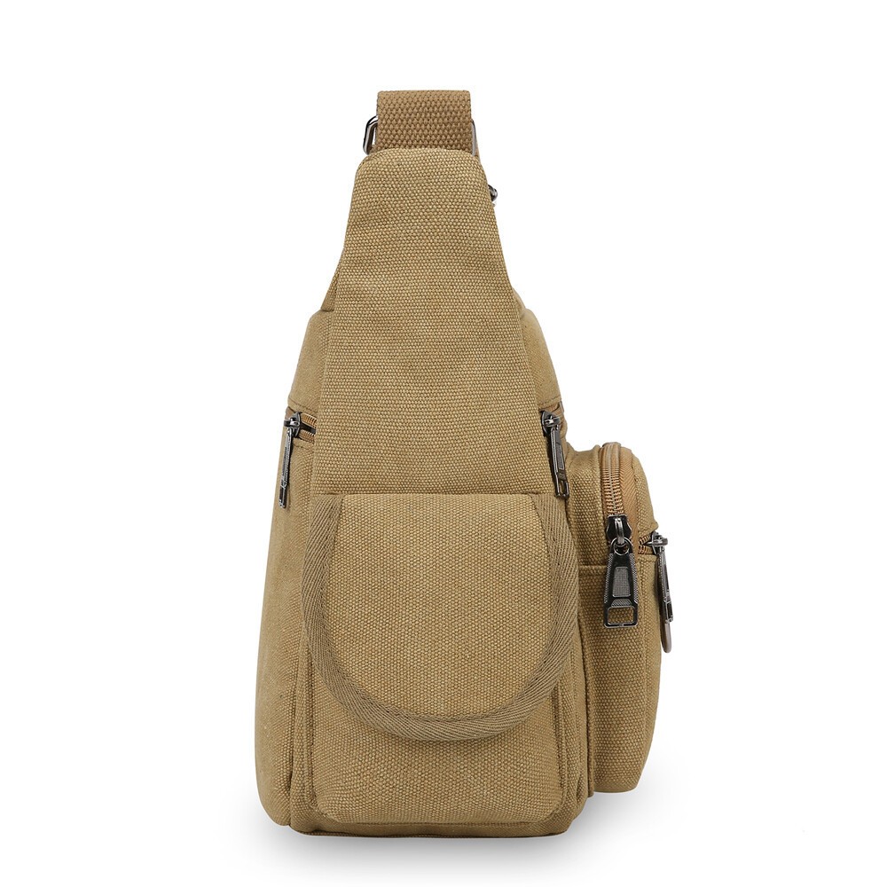 LEBULLBRO Mens Canvas Messenger Bag Shoulder Crossbody Military School Satchel