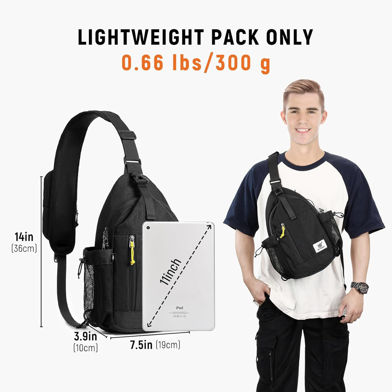 Sling Bag Anti-Theft RFID Travel Crossbody Backpack with Multiple Pockets and