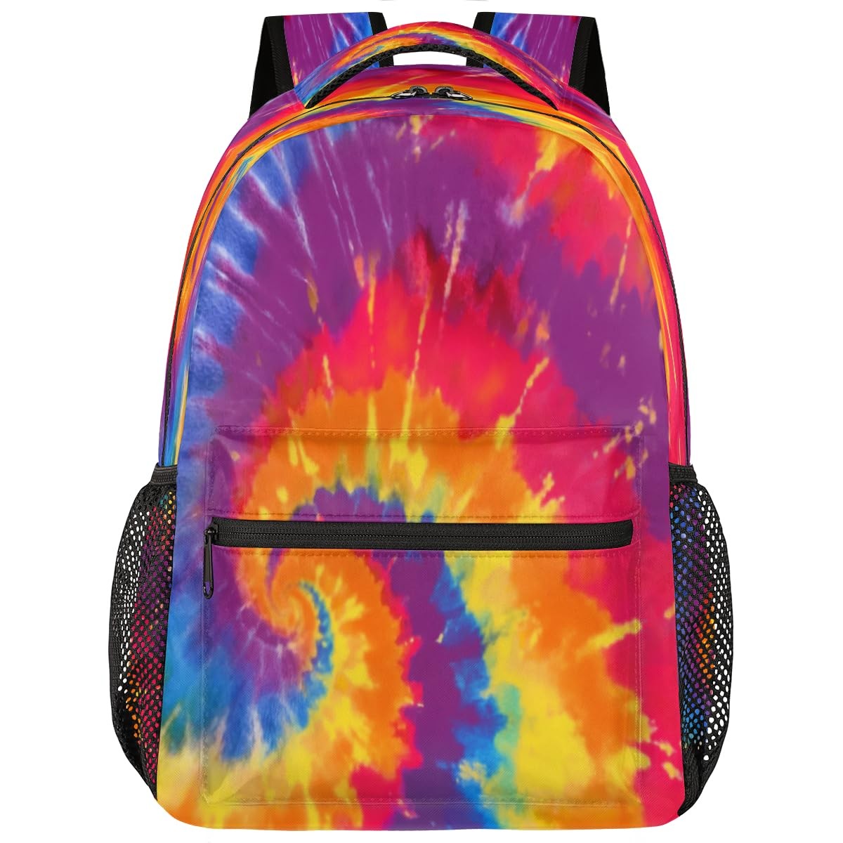 Rainbow Tie Dye Waterproof Travel Laptop School Backpack with Multiple Pockets