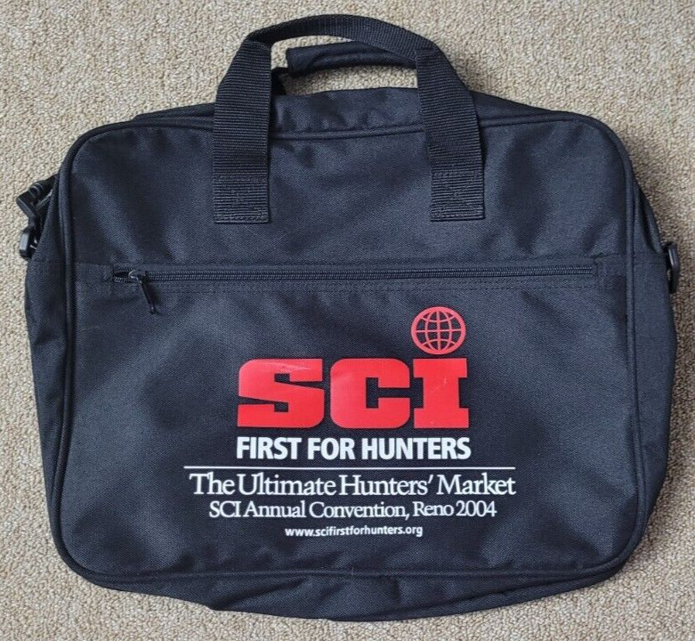 SCI Ultimate Hunters’ Market 2004 Mens Messenger Shoulder Black Bag 15.5x12x4″