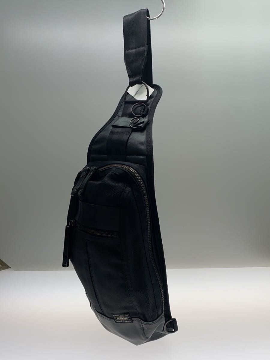 Authentic Porter Black Leather Shoulder Bag 14cm x 34cm x 4cm, Stylish Handy Bag