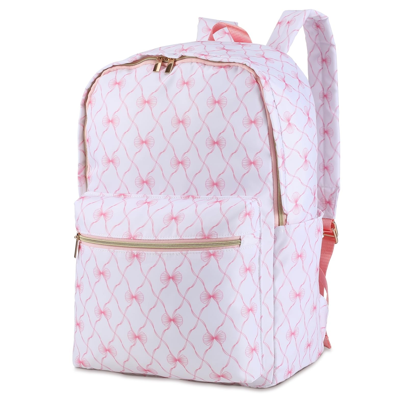 Coquette Pink Bow Backpack Preppy Kawaii Backpack Cute Medium Size Laptop Bag…