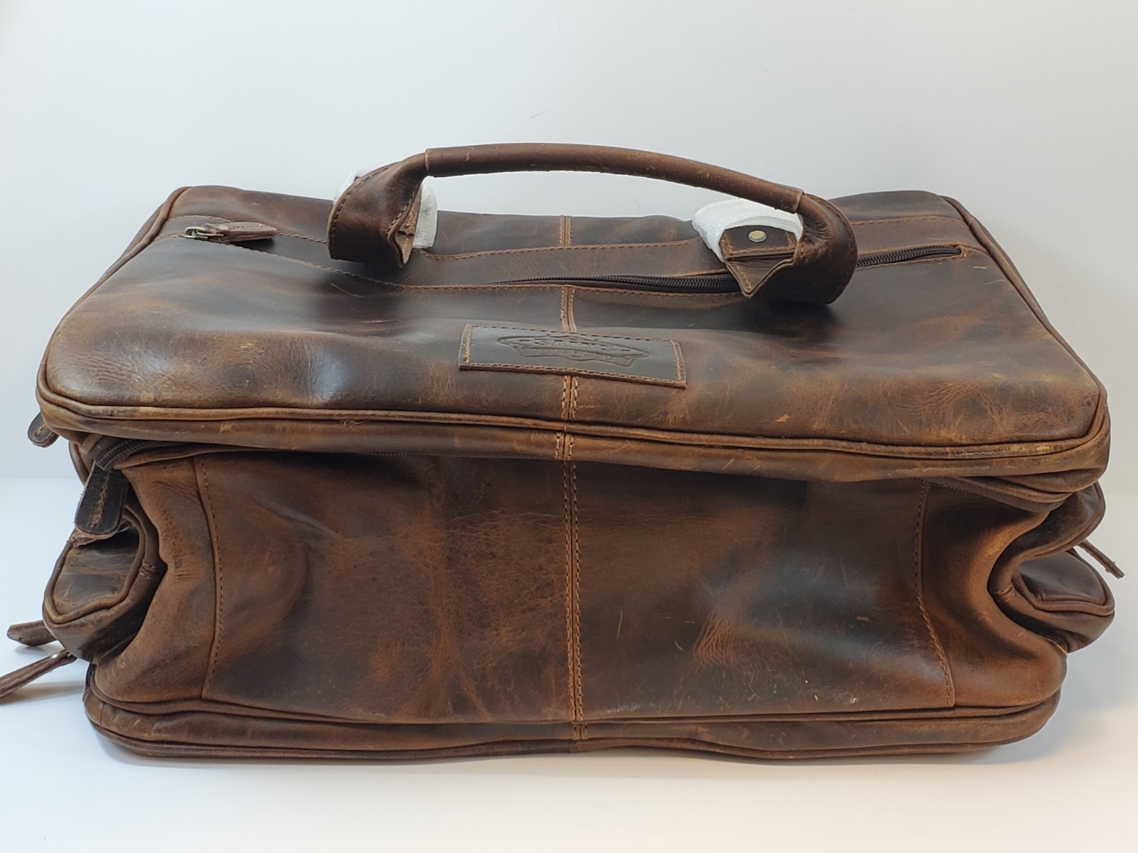 Buffalo Leather Laptop Bag 17″ Business Messenger Briefcase Vintage Look