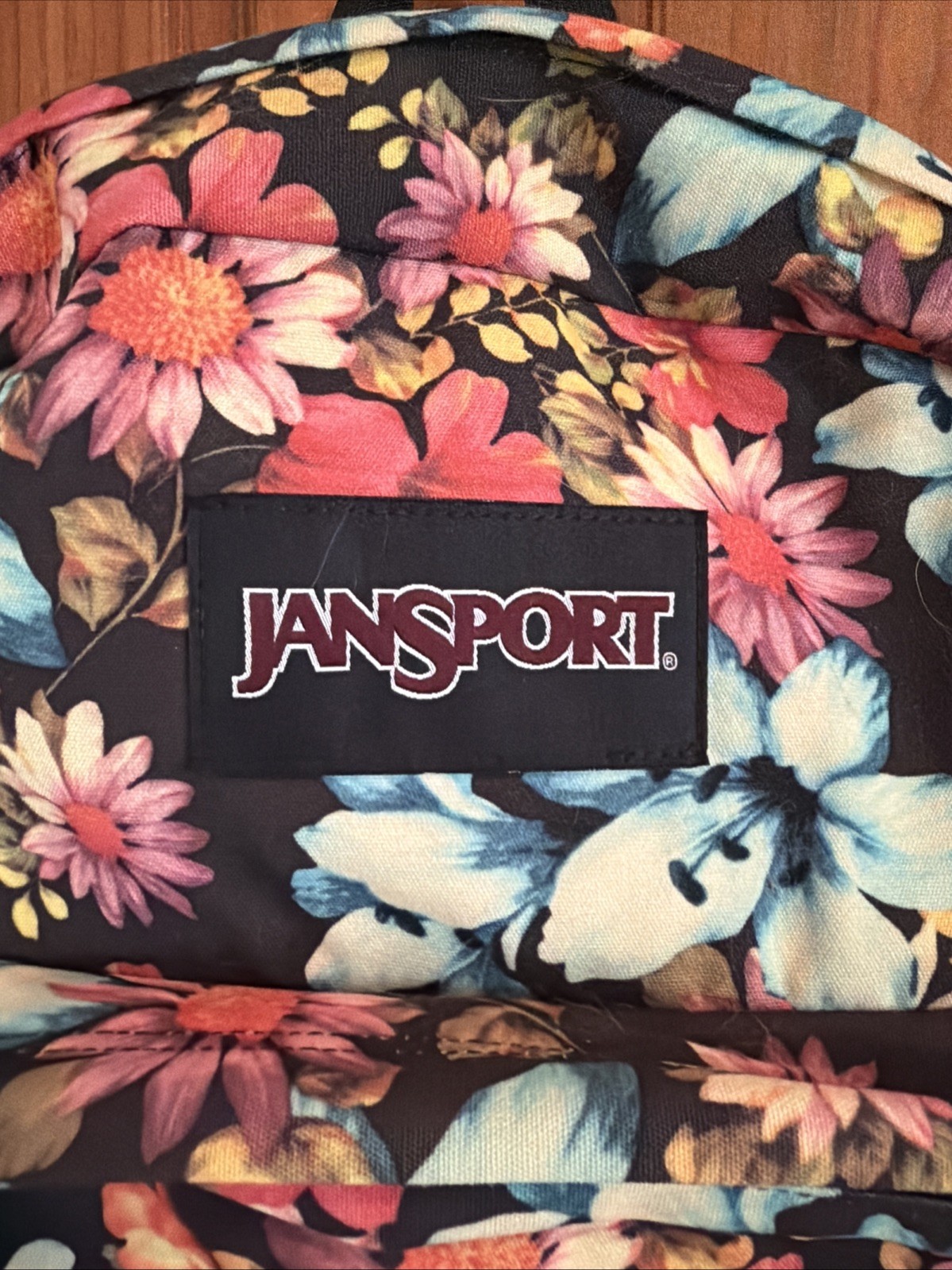 JanSport Right Pack Expressions 31L backpack in Floral Pattern SUEDE BOTTOM