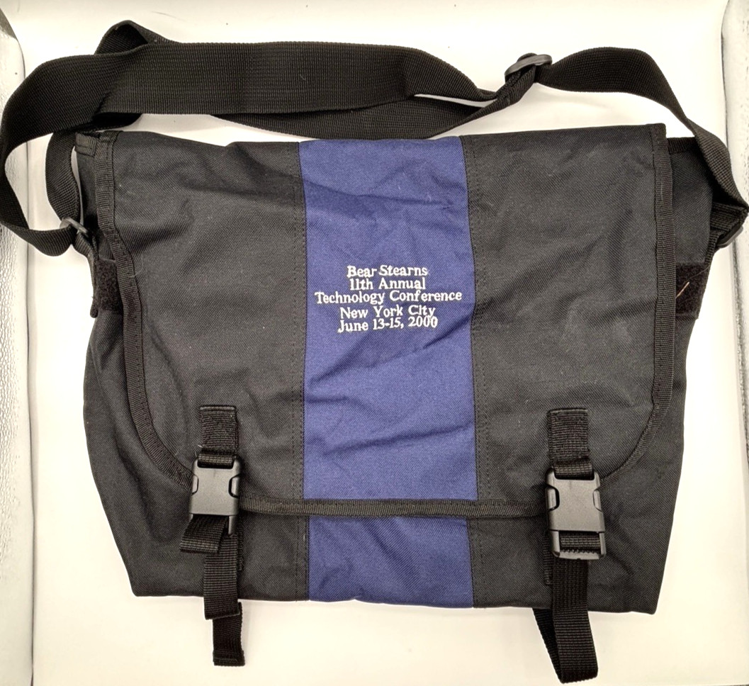 Bears Stearns 2000 Tech Conference NYC Messenger Bag Should Briefcase RARE! VTG
