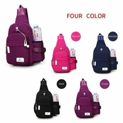 Men Women Nylon Crossbody Shoulder Cycle Sling bag Chest Daily Travel Backpack