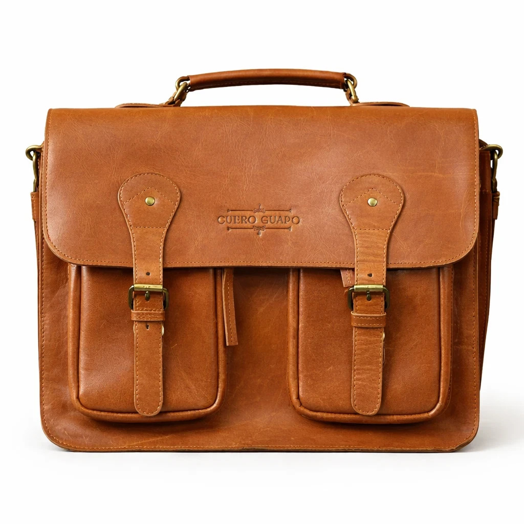 Cuero Guapo New With Tags Handcrafted Leather Briefcase Messenger Bag Laptop