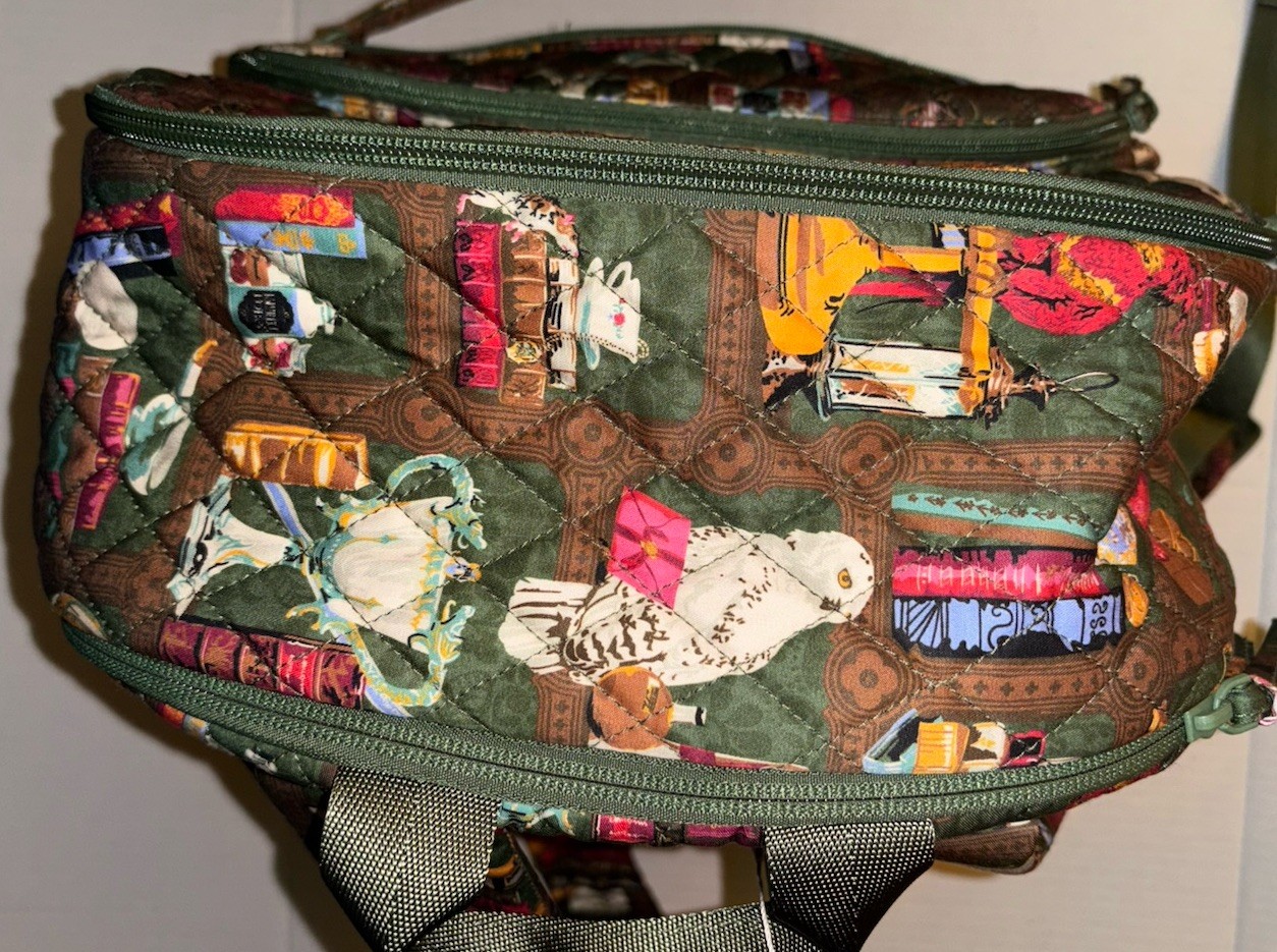 Vera Bradley Bancroft Backpack Bag Harry Potter Hogwarts Library NWT