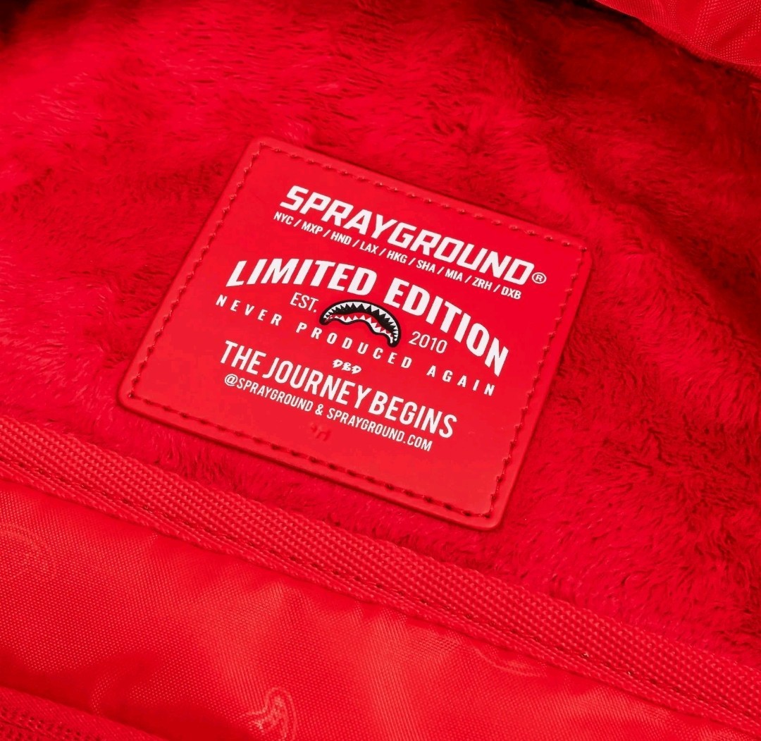 💥💥Sprayground Pure Gold Money Backpack New Black Bookbag Large School Bag