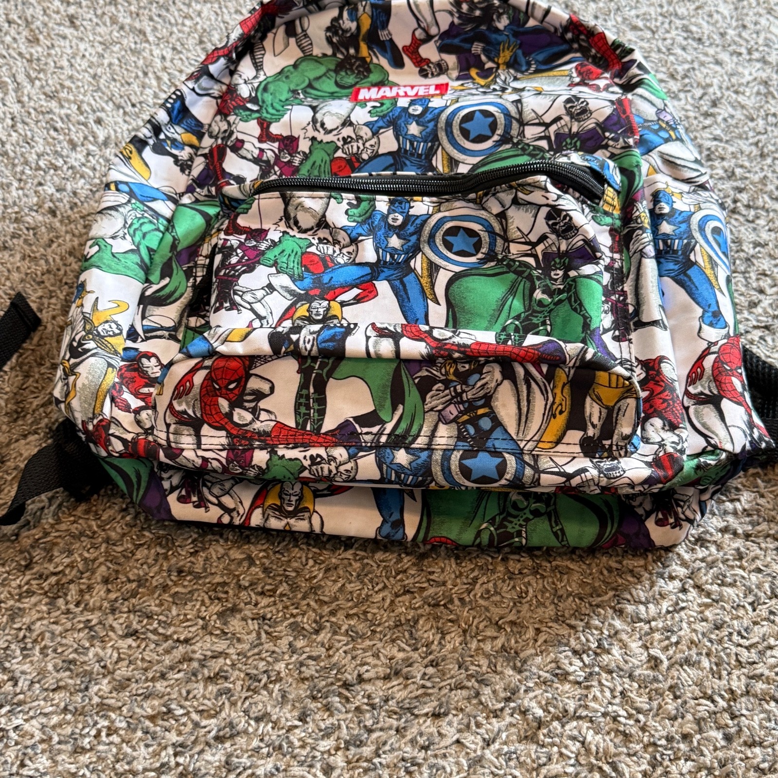 Bioworld Marvel Comics Avengers Comic Print 16″ Backpack: Spiderman, Hulk