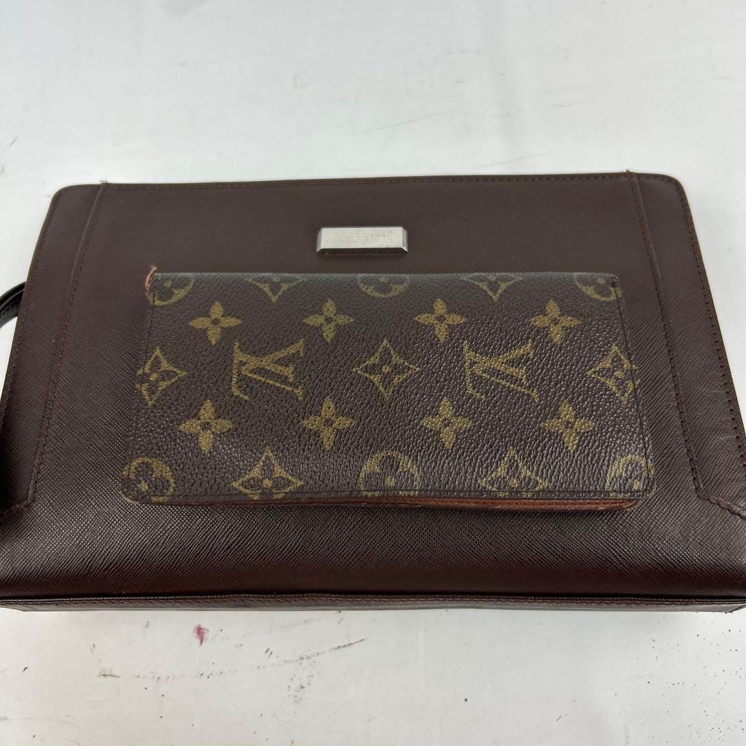 Authentic Burberry Black Leather Clutch Bag 18cm x 26cm Excellent Condition