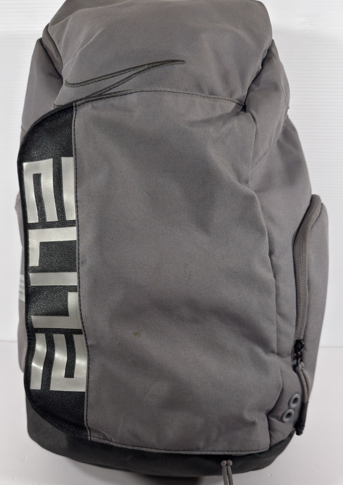 Nike Elite Pro Basketball Backpack Gray Black Multi-Pocket Athletic Backpack