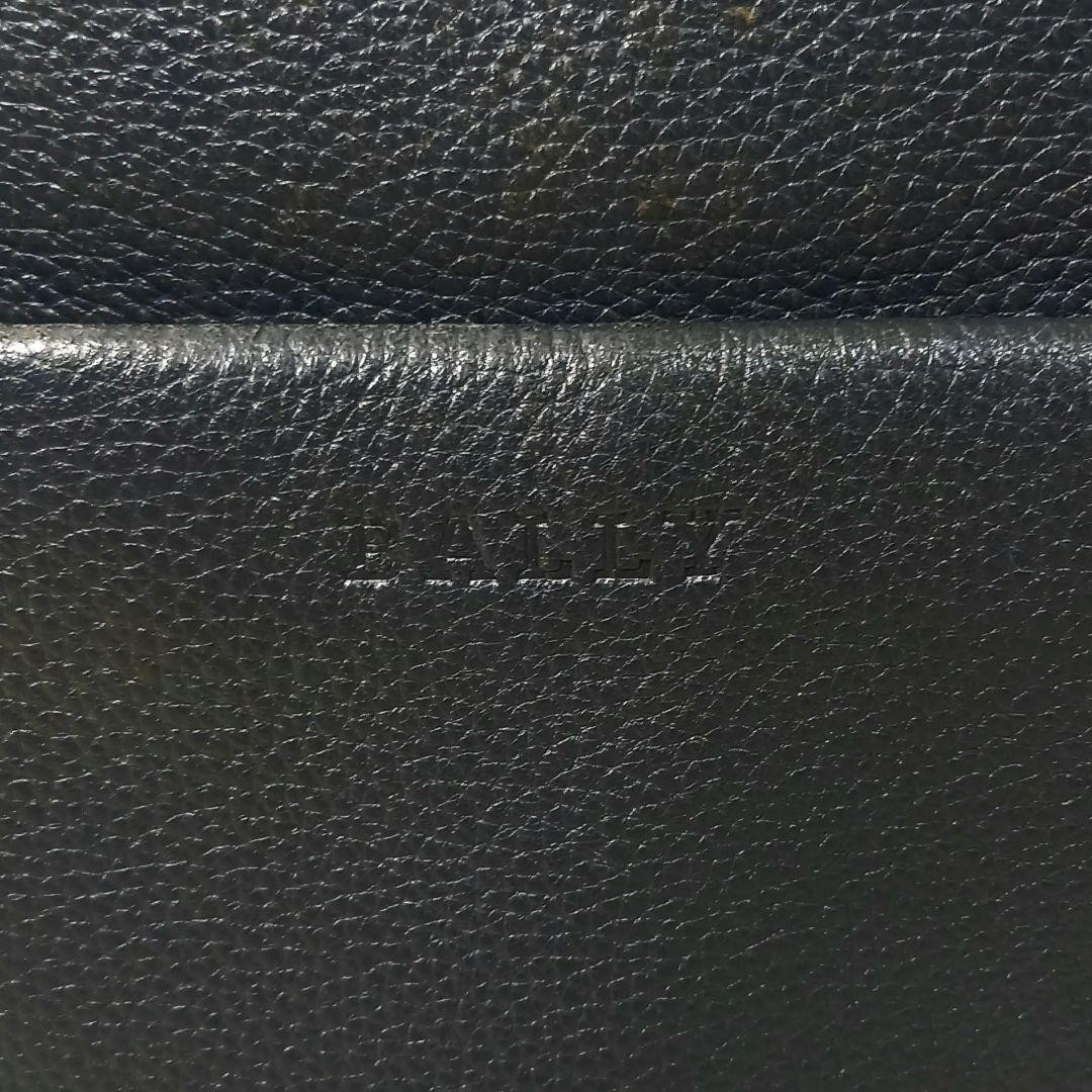 Authentic Bally Leather Backpack Business Bag Navy 41cm A4 SizeBally leather b