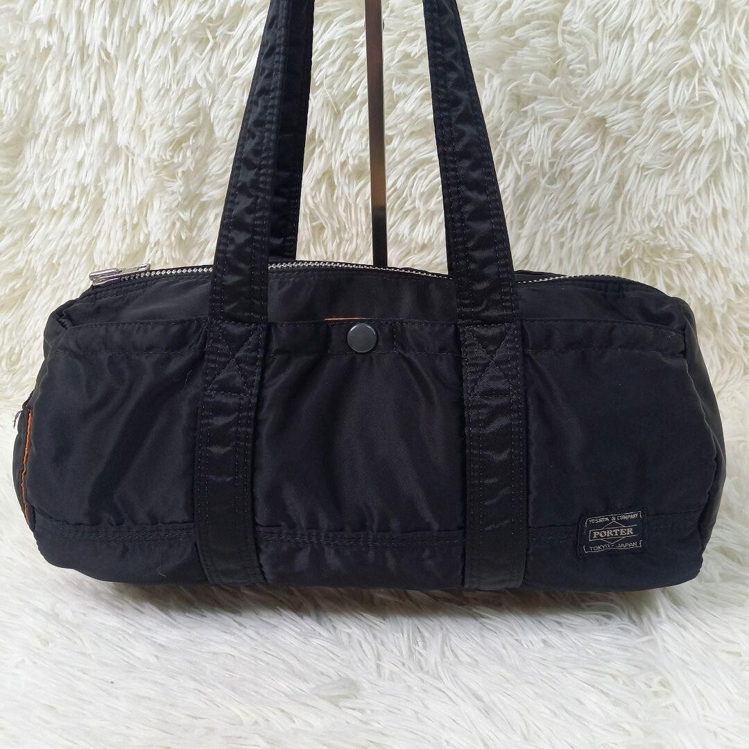 PORTER Tanker Mini Boston Bag Duffle Black Nylon Double Zip Japan 17cm 36cm