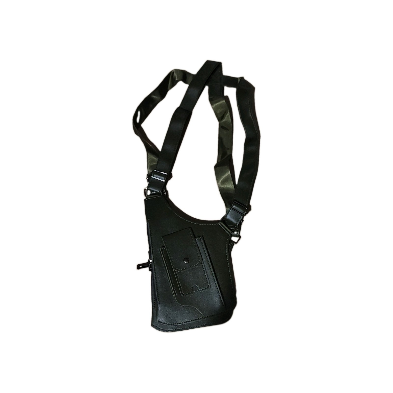 LÉVENCE Green Small Crossbody Bag Zip Closure Adjustable Crossbody Strap